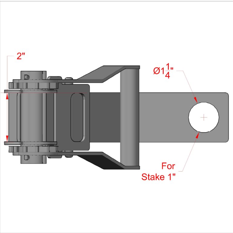 ratchet to stake tie down for 2 in. webbing