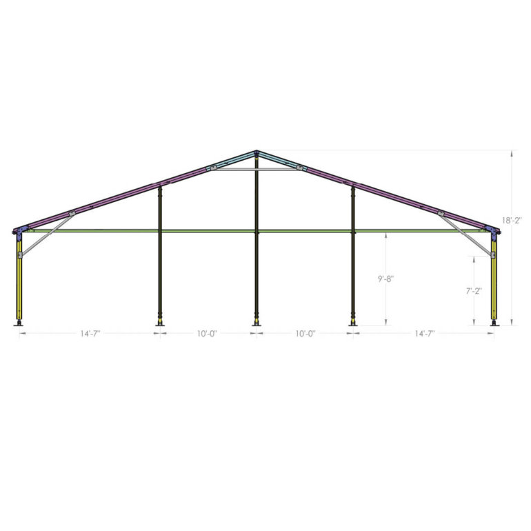 50x Imperial Series Engineered Structure Tent-Front View