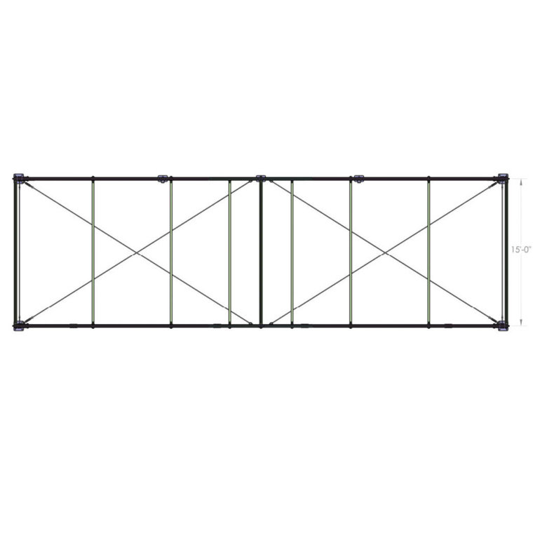 50x15 Imperial Series Engineered Structure Tent-Top View