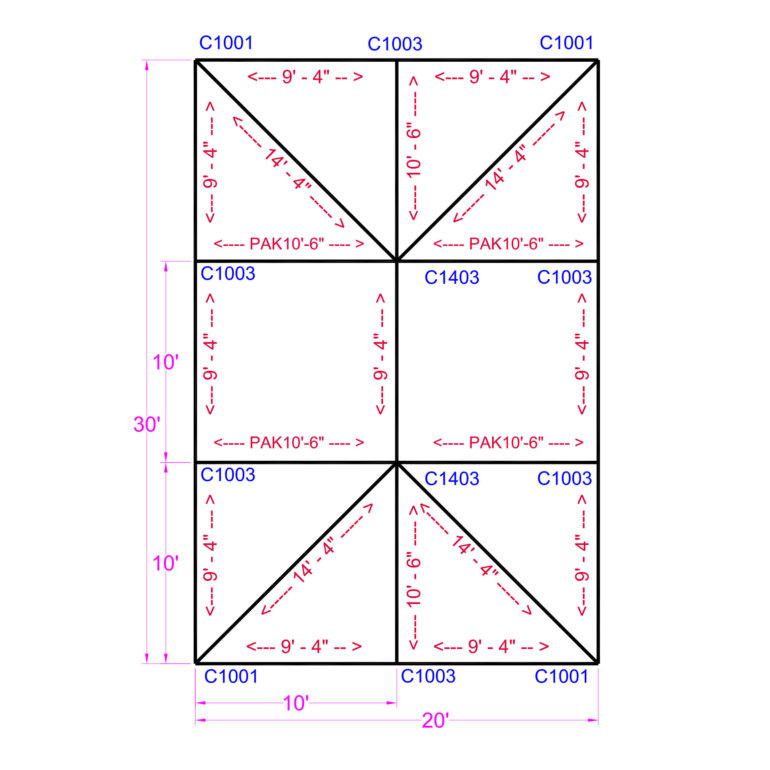 20x30 Quick Track Keder 2 in. frame tent