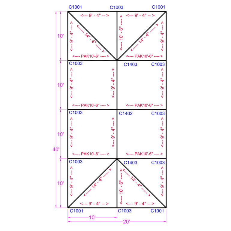 Quick Track Keder 20x40 Tent