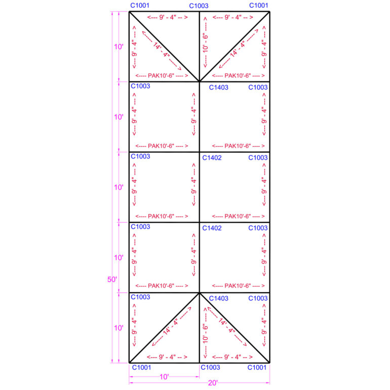 Quick Track Keder 20x50 Tent