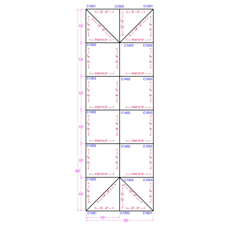 20x50 Quick Track Keder Tent overview