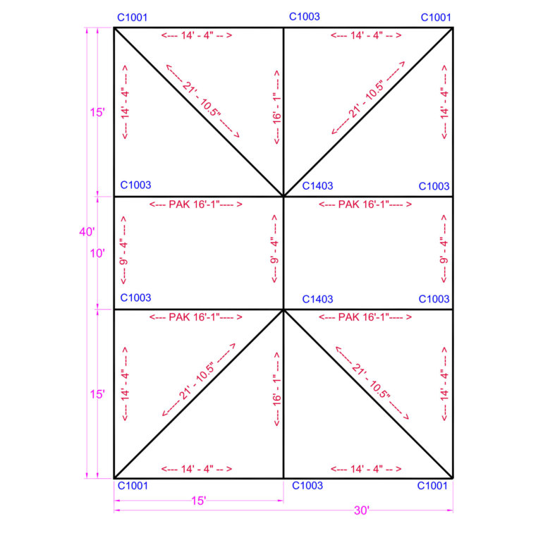 30x40 Quick Track Keder Series frame tent