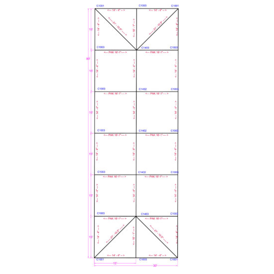 30x90 Quick Track Series frame tent