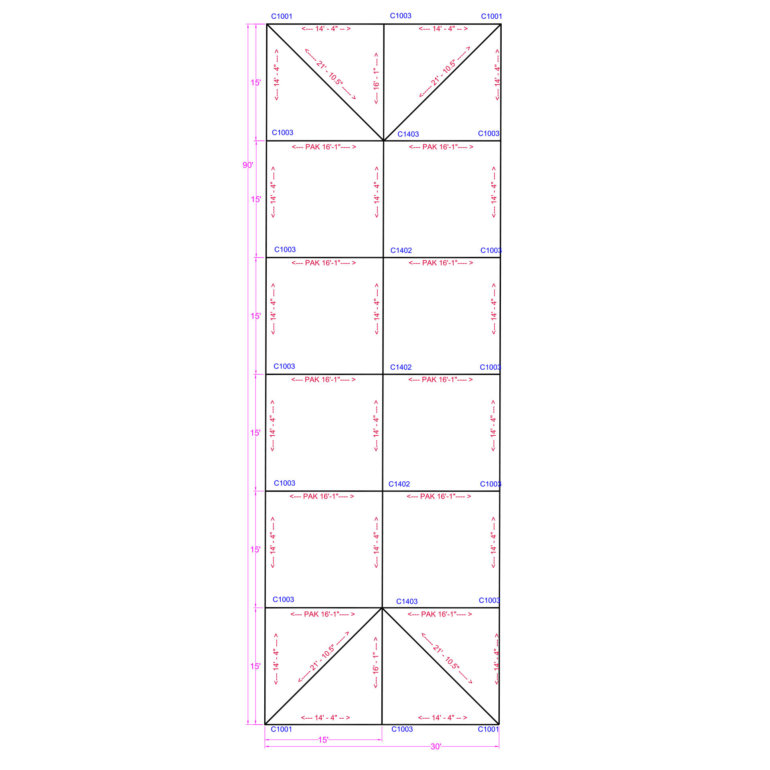 30x90 Quick Track Series frame tent