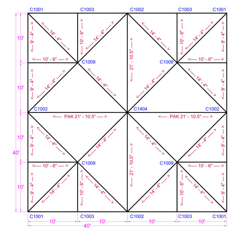 40x40 Quick Track Keder Series frame tent