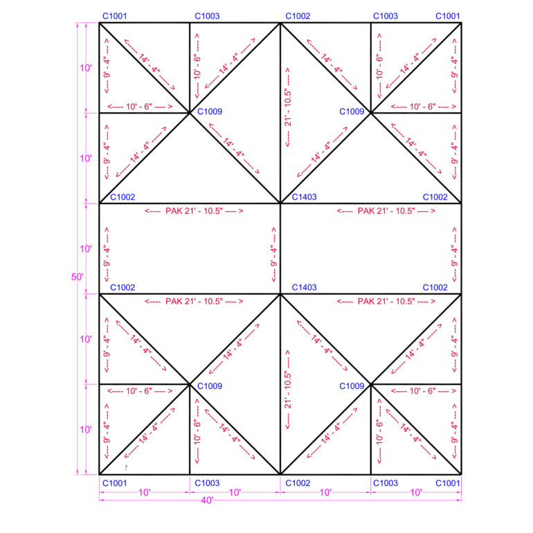 40x50 Quick Track Keder Frame tent