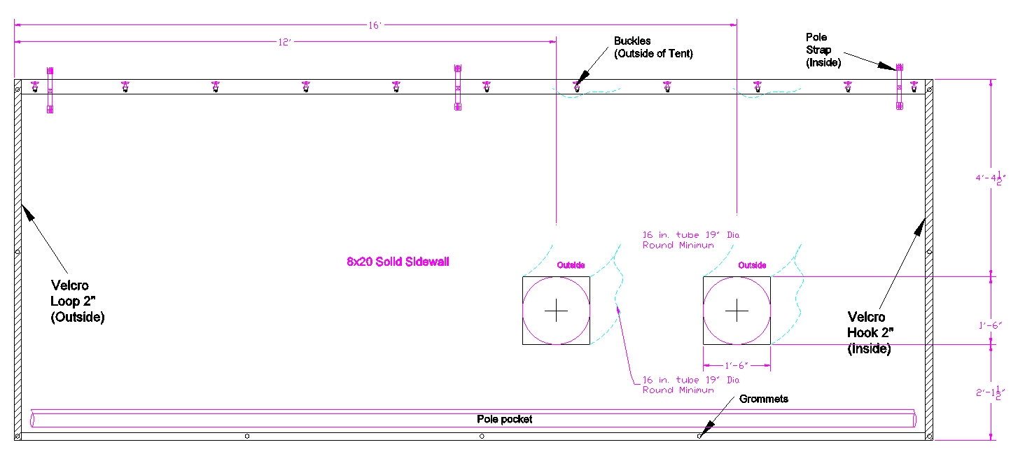 Sidewall HVAC opening