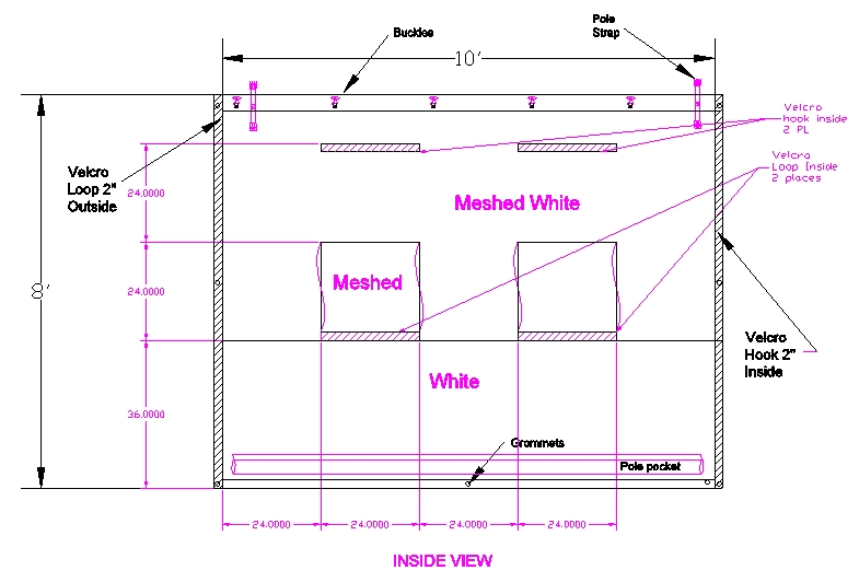 Sidewall food booth 8x10 with windows